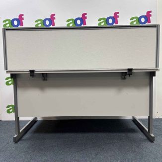 Used Grey Fabric Desk Screen - 1400mm