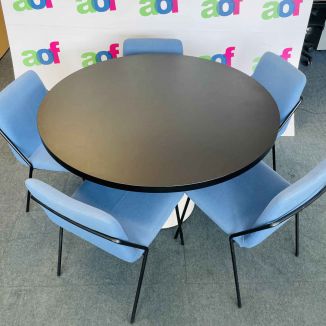 Second Hand Round Black Meeting Table
