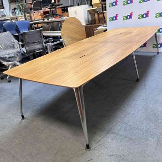 Second Hand 2-Piece Walnut Meeting Table