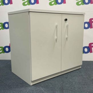 Second Hand White Office Cupboard