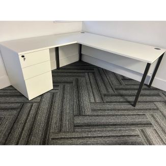 Second Hand White Executive Desk