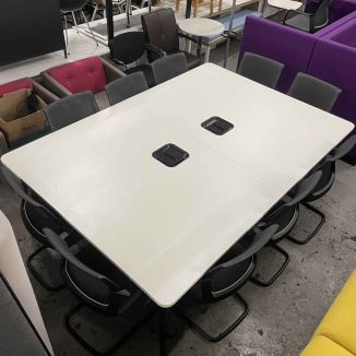 Second Hand Rectangular White Meeting Table