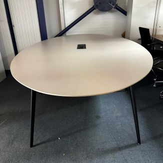 Second Hand Grey Oval Meeting Table