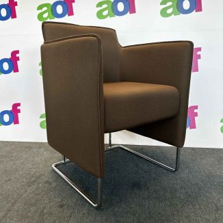 Second Hand Chocolate Brown Allermuir Visitor Chair