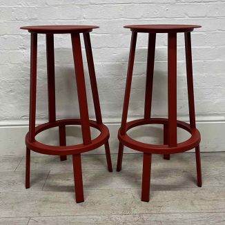 Second Hand Red High Stools - Set of 2