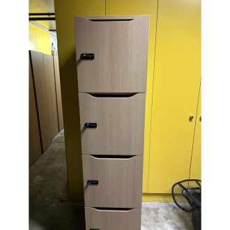 Second Hand Oak 4 Door Storage Locker