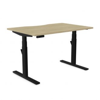 Unite Plus Urban Oak Sit/Stand Desk - Black Frame
